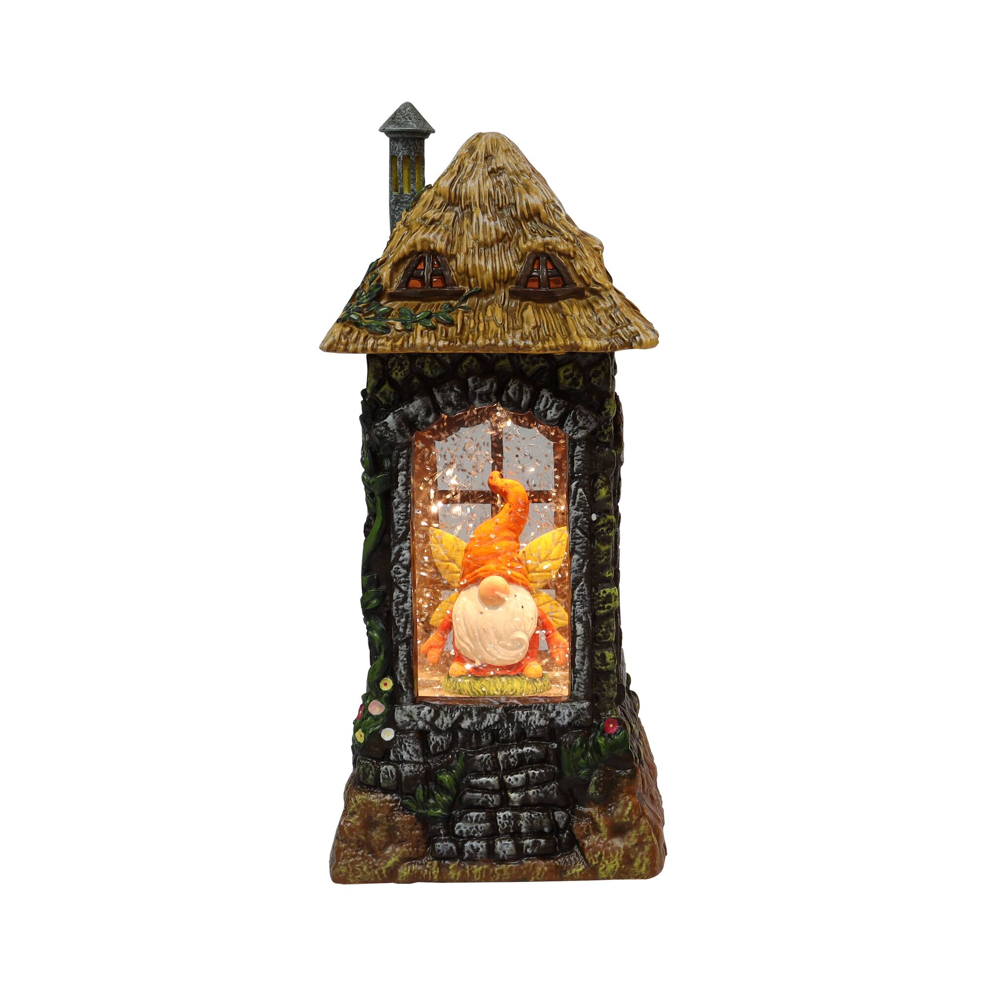Moments in Time 9.75” Acrylic Gnome Home Lantern Décor